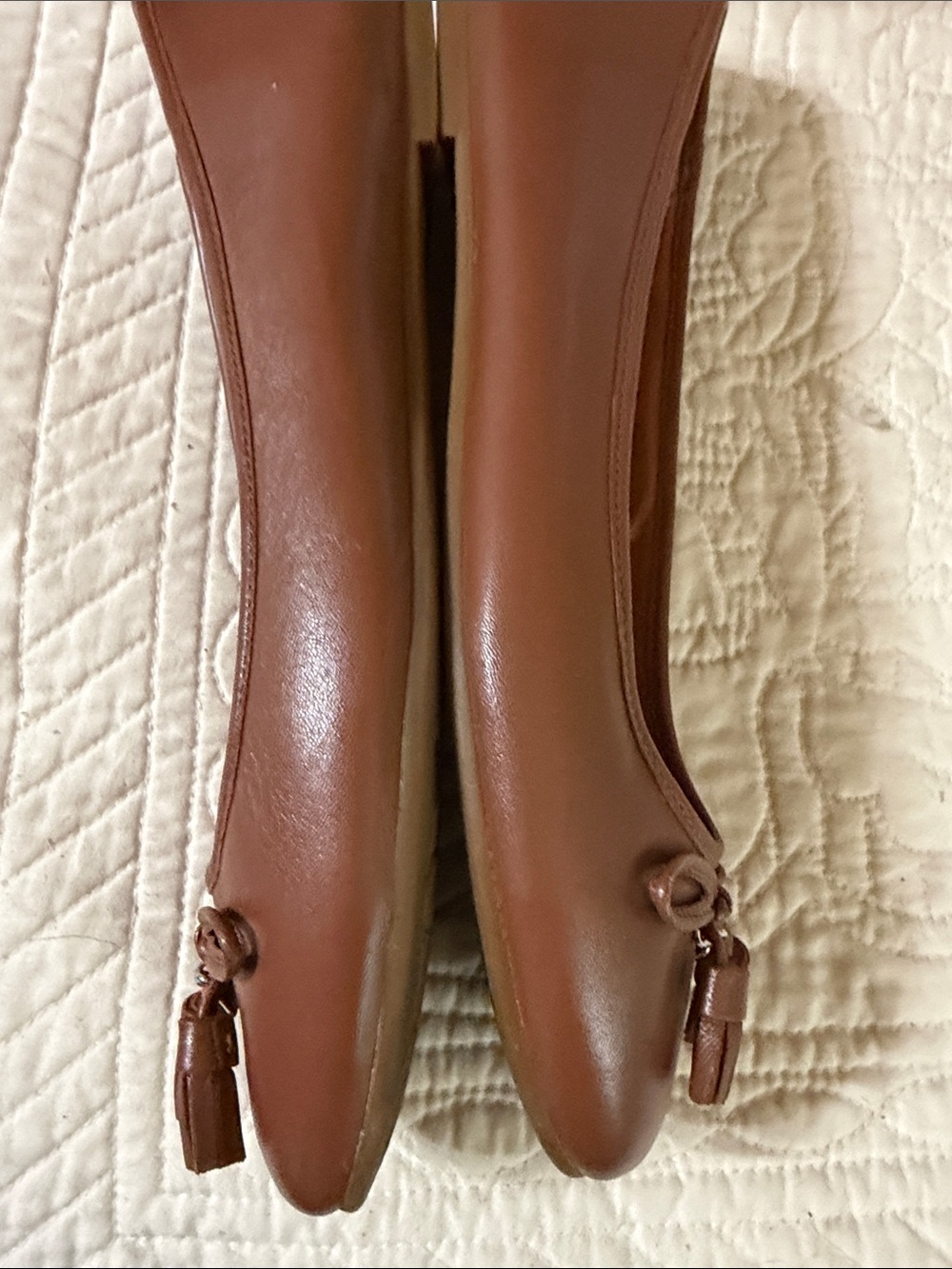 Coach Brown Tassel Ballet Flats - Picture 5 of 7
